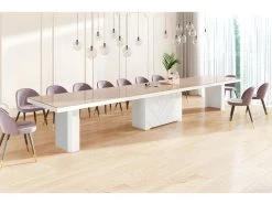 Table à Manger évolutive 180-228-276-324-372-420-468 X 100 X 75 Cm - Cappuccino -Vous savez quand c'est un magasin de meubles. table a manger 17797389