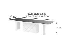 Table à Manger évolutive 180-228-276-324-372-420-468 X 100 X 75 Cm - Cappuccino -Vous savez quand c'est un magasin de meubles. table a manger 17797395