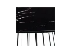 Table De Repas Ronde Effet Marbre Noir - RAYMONDE -Vous savez quand c'est un magasin de meubles. table a manger 17863217