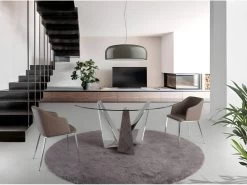 Table à Manger En Verre Et Acier Chromé 1042 ANGEL CERDA -Vous savez quand c'est un magasin de meubles. table a manger 18423503