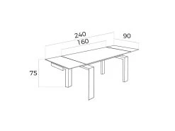 Table à Manger Extensible Verre Et Bois 1007 ANGEL CERDA -Vous savez quand c'est un magasin de meubles. table a manger 18426451