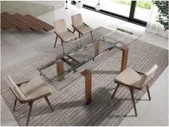 Table à Manger Extensible Verre Et Bois 1007 ANGEL CERDA -Vous savez quand c'est un magasin de meubles. table a manger 18426459