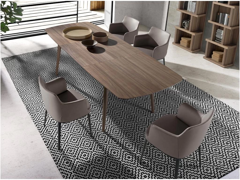 Table à Manger à Rallonge En Noyer 1100 ANGEL CERDA 11 Table à Manger à Rallonge En Noyer 1100 ANGEL CERDA – Image 9