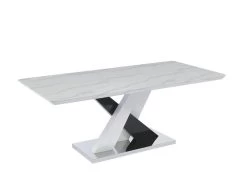 Table à Manger 8 Couverts En MDF Et Acier Inoxydable - Effet Marbre Blanc Et Noir - EVAELA 13 Table à Manger 8 Couverts En MDF Et Acier Inoxydable - Effet Marbre Blanc Et Noir - EVAELA -Vous savez quand c'est un magasin de meubles. table a manger 18620471