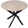 Table à Manger Ronde Fixe ZEN, 90x90x77cm, Jusqu'à 4 Personnes, Couleur Chêne, Pieds Métalliques Noir Laqué Mat -Vous savez quand c'est un magasin de meubles. table a manger 18803325