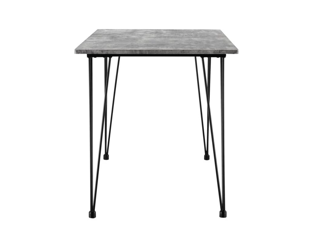 Table De Salle à Manger Cuisine Salon Pour 4 Personnes Plateau MDF 120 Cm Effet Béton Et Noir 03_0004272 5 Table De Salle à Manger Cuisine Salon Pour 4 Personnes Plateau MDF 120 Cm Effet Béton Et Noir 03_0004272 – Image 3