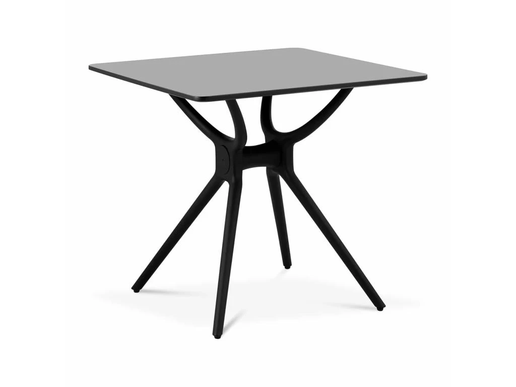 Petite Table De Salle à Manger Salon Carrée Avec Plateau 80 X 80 Cm Noir 14_0004499 4 Petite Table De Salle à Manger Salon Carrée Avec Plateau 80 X 80 Cm Noir 14_0004499 – Image 2