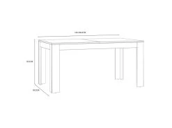 Table Repas Extensible L160/206 Cm Décor Chêne Gris Et Clair - ANTIBES 11 Table Repas Extensible L160/206 Cm Décor Chêne Gris Et Clair - ANTIBES -Vous savez quand c'est un magasin de meubles. table a manger 19365443