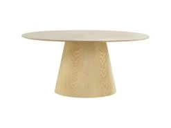 Table De Salle À Manger Ronde Bolton Bois Naturel Frêne 160cm