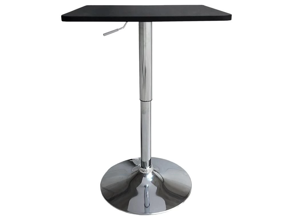 Table De Bar Carrée Noire Et Chrome LUKE - HAPPY GARDEN 4 Table De Bar Carrée Noire Et Chrome LUKE - HAPPY GARDEN – Image 2