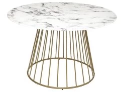 Table à Manger Rayo Effet Marbre D120 Cm - ATMOSPHERA