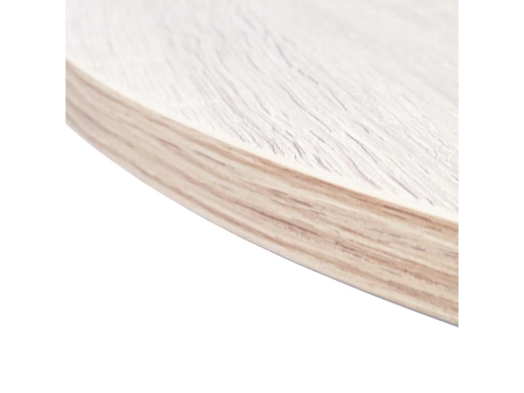 Table à Manger Ronde Fixe ZEN, 90x90x77cm, Capacité Jusqu'à 4 Personnes, Couleur Chêne, Pieds Métalliques Couleur Noir Laqué Mat 6 Table à Manger Ronde Fixe ZEN, 90x90x77cm, Capacité Jusqu'à 4 Personnes, Couleur Chêne, Pieds Métalliques Couleur Noir Laqué Mat – Image 4