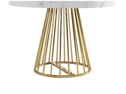 Table à Manger Extensible 2 à 12 Couverts En MDF Et Acier - Effet Marbre Blanc Et Doré - FIRELA 25 Table à Manger Extensible 2 à 12 Couverts En MDF Et Acier - Effet Marbre Blanc Et Doré - FIRELA -Vous savez quand c'est un magasin de meubles. table a manger 22039159