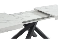 Table à Manger Extensible 6 à 10 Couverts En MDF Et Métal - Effet Marbre Blanc Et Noir - CATONAV 21 Table à Manger Extensible 6 à 10 Couverts En MDF Et Métal - Effet Marbre Blanc Et Noir - CATONAV -Vous savez quand c'est un magasin de meubles. table a manger 22039293