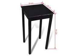 Table De Bar Noir MDF 55 X 55 X 107 Cm -Vous savez quand c'est un magasin de meubles. table a manger 22070603