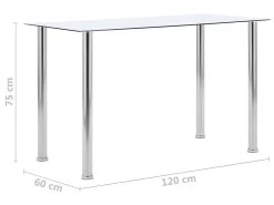 Table à Dîner Transparent 120x60x75 Cm Verre Trempé -Vous savez quand c'est un magasin de meubles. table a manger 22070819