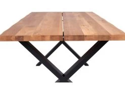 Tony Table De Salle à Manger 95x200 Cm Avec Bord Ondulé, Chêne, Pieds Noirs. -Vous savez quand c'est un magasin de meubles. table a manger 22086063