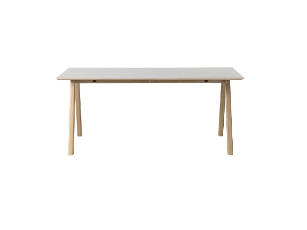 Bone Table De Salle à Manger 90x1810 Cm Extensible Avec 2 Plateaux Supplémentaires, Gris HPL. 3 Bone Table De Salle à Manger 90x1810 Cm Extensible Avec 2 Plateaux Supplémentaires, Gris HPL.