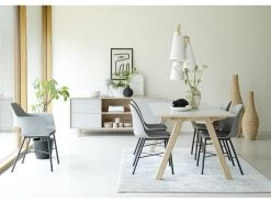 Bone Table De Salle à Manger 90x1810 Cm Extensible Avec 2 Plateaux Supplémentaires, Gris HPL. 7 Bone Table De Salle à Manger 90x1810 Cm Extensible Avec 2 Plateaux Supplémentaires, Gris HPL. -Vous savez quand c'est un magasin de meubles. table a manger 22115175