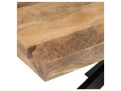 Table De Repas Rectangulaire 160 Cm Bois Brut/Noir - AMANDIA -Vous savez quand c'est un magasin de meubles. table a manger 22397261