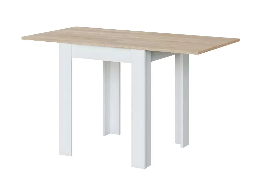 Table Extensible Dkuavit, Table à Manger Pliante Avec Ouverture De Livre, Table Auxiliaire Pliable, 67x67/135h79 Cm, Blanc Et Chêne 3 Table Extensible Dkuavit, Table à Manger Pliante Avec Ouverture De Livre, Table Auxiliaire Pliable, 67x67/135h79 Cm, Blanc Et Chêne