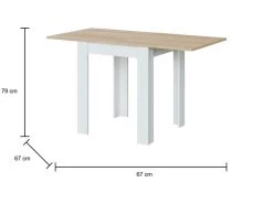 Table Extensible Dkuavit, Table à Manger Pliante Avec Ouverture De Livre, Table Auxiliaire Pliable, 67x67/135h79 Cm, Blanc Et Chêne 9 Table Extensible Dkuavit, Table à Manger Pliante Avec Ouverture De Livre, Table Auxiliaire Pliable, 67x67/135h79 Cm, Blanc Et Chêne -Vous savez quand c'est un magasin de meubles. table a manger 22751995