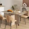 Table à Manger Pliante Mobile Sur Roulettes Avec 2 Plateaux Rabattables Et 2 étagères Intégrées - 140 X 80 X 74 Cm Naturel -Vous savez quand c'est un magasin de meubles. table a manger 22967233