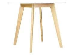 Table Ronde COLETTE - 4 Couverts - Hévéa Massif Et MDF - Blanc -Vous savez quand c'est un magasin de meubles. table a manger 267531