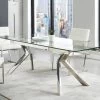 Table à Manger Extensible VELIKA - Verre Trempé & Métal - 6 à 8 Couverts -Vous savez quand c'est un magasin de meubles. table a manger 302727