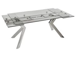 Table à Manger Extensible VELIKA - Verre Trempé & Métal - 6 à 8 Couverts 16 Table à Manger Extensible VELIKA - Verre Trempé & Métal - 6 à 8 Couverts -Vous savez quand c'est un magasin de meubles. table a manger 315915