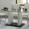 Table à Manger SAMIRA - 6 Couverts - Verre Trempé & MDF Laqué Blanc -Vous savez quand c'est un magasin de meubles. table a manger 324293