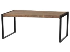 Table à Manger HARLEM - 6 Couverts - Bois De Manguier & Métal