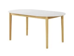 Table à Manger Extensible ELVINE - 4 à 6 Couverts - MDF - Blanc & Naturel -Vous savez quand c'est un magasin de meubles. table a manger 347177