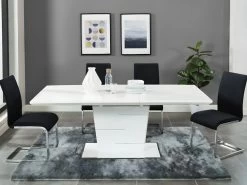 Table à Manger Extensible AMELLE - 6 à 8 Couverts - MDF Laqué Blanc 13 Table à Manger Extensible AMELLE - 6 à 8 Couverts - MDF Laqué Blanc -Vous savez quand c'est un magasin de meubles. table a manger 384981