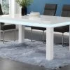 Table à Manger EMERSON - 6 Couverts - MDF Laqué Blanc - LEDs -Vous savez quand c'est un magasin de meubles. table a manger 385295