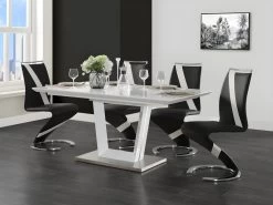 Table à Manger Extensible ALIA - 6 à 8 Couverts - MDF Laqué - Blanc 15 Table à Manger Extensible ALIA - 6 à 8 Couverts - MDF Laqué - Blanc -Vous savez quand c'est un magasin de meubles. table a manger 385723