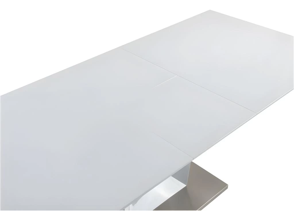 Table à Manger Extensible ALIA - 6 à 8 Couverts - MDF Laqué - Blanc 7 Table à Manger Extensible ALIA - 6 à 8 Couverts - MDF Laqué - Blanc – Image 5