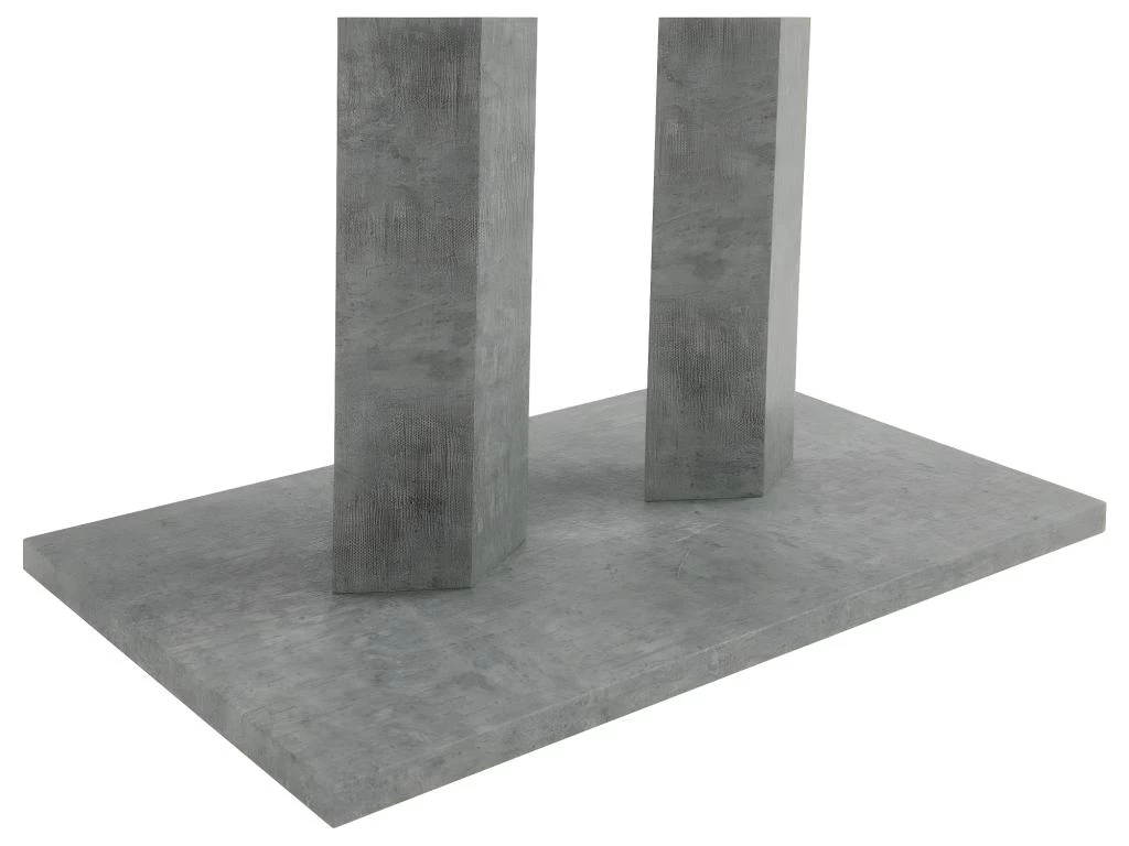 Table à Manger DENIZE - 6 Couverts - Verre Trempé Et MDF Aspect Béton 7 Table à Manger DENIZE - 6 Couverts - Verre Trempé Et MDF Aspect Béton – Image 5