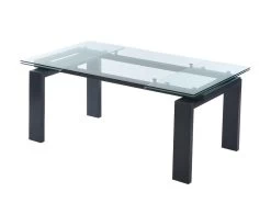 Table à Manger Extensible LUBANA - Verre Trempé & Métal - Noir - 8 à 10 Couverts -Vous savez quand c'est un magasin de meubles. table a manger 388089