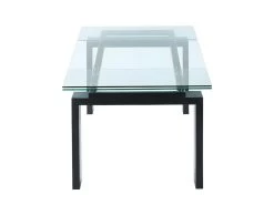 Table à Manger Extensible LUBANA - Verre Trempé & Métal - Noir - 8 à 10 Couverts -Vous savez quand c'est un magasin de meubles. table a manger 388091