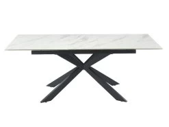 Table à Manger Extensible ALBINA - 6 à 8 Couverts - Céramique & Verre Trempé - Effet Marbre Blanc 15 Table à Manger Extensible ALBINA - 6 à 8 Couverts - Céramique & Verre Trempé - Effet Marbre Blanc -Vous savez quand c'est un magasin de meubles. table a manger 389217