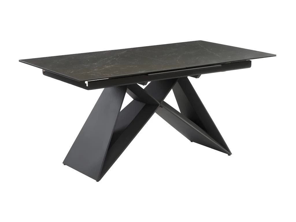 Table à Manger Extensible LIBSY - 6 à 8 Couverts - Céramique Et Métal - Noir 8 Table à Manger Extensible LIBSY - 6 à 8 Couverts - Céramique Et Métal - Noir – Image 6