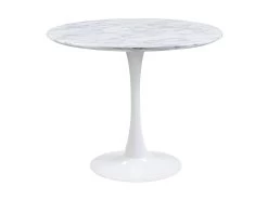 Table à Manger Ronde MANAGA - 4 Couverts - MDF Blanc Effet Marbre 9 Table à Manger Ronde MANAGA - 4 Couverts - MDF Blanc Effet Marbre -Vous savez quand c'est un magasin de meubles. table a manger 402651