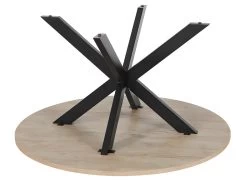 Table à Manger TILKI - 4 Couverts - MDF & Métal - Chêne Et Noir -Vous savez quand c'est un magasin de meubles. table a manger 439185