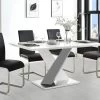 Table à Manger SALVA - 6 Couverts - MDF Laqué - Blanc Et Anthracite 2 Table à Manger SALVA - 6 Couverts - MDF Laqué - Blanc Et Anthracite -Vous savez quand c'est un magasin de meubles. table a manger 493035