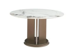 Table à Manger 4 Couverts En Céramique Et MDF - Effet Marbre Blanc Et Taupe Laqué - GOULBURN 12 Table à Manger 4 Couverts En Céramique Et MDF - Effet Marbre Blanc Et Taupe Laqué - GOULBURN -Vous savez quand c'est un magasin de meubles. table a manger 7169809