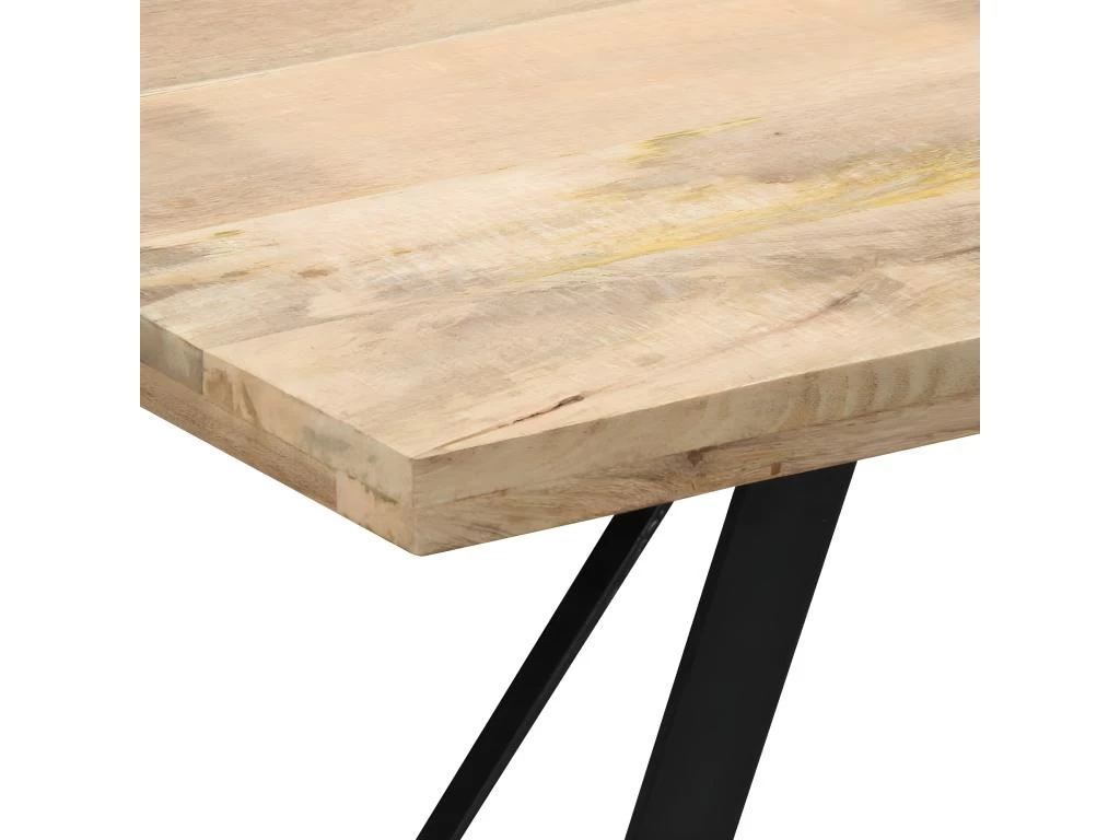 Table De Salon Salle à Manger Design 140x80x76 Cm Bois De Manguier Massif 0902151 6 Table De Salon Salle à Manger Design 140x80x76 Cm Bois De Manguier Massif 0902151 – Image 4