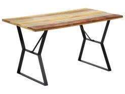 Table De Salon Salle à Manger Design 140x80x76cm Bois De Récupération Massif 0902153