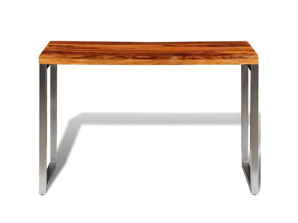 Table De Salon Salle à Manger Design Et Pieds En Acier Bois Massif De Sesham 0902223 7 Table De Salon Salle à Manger Design Et Pieds En Acier Bois Massif De Sesham 0902223 – Image 5