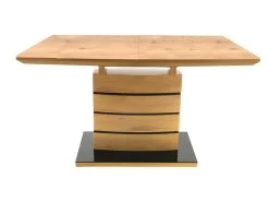 Table De Repas Extensible 140/180 Cm Décor Chêne Artisan - LEANDRE -Vous savez quand c'est un magasin de meubles. table a manger 8946261